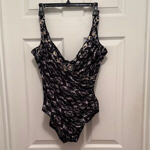 Miraclesuit Black and White One Piece Swimsuit